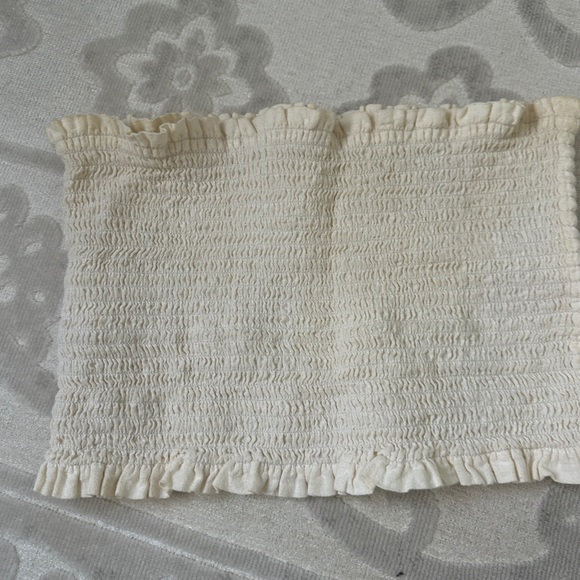 Whimsy + Row Textured Cream Tube Top (hemp/organic fabric) size -XS - Picture 5 of 10